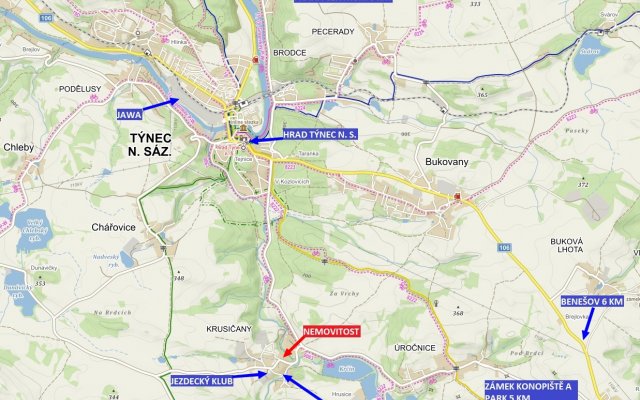 Mapa okolí